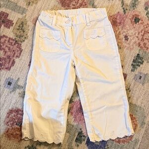 Janie and Jack Cream Embroidered Kids Pants